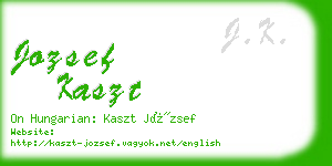 jozsef kaszt business card